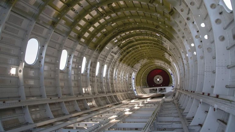 Empty airplane airframe ready for inspection. Mario Hagen (Provided by Hexagon)