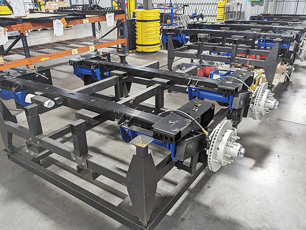 An independent suspension axle manufactured by MORryde. The company manufactures suspension systems and aftermarket products for RVs.